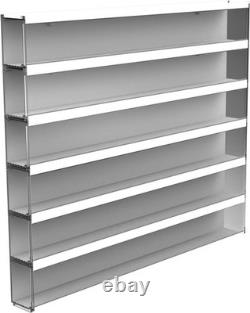 Train Display Case 24 HO N Car 1/64 Model Locomotive Wall Shelves White Cabinet