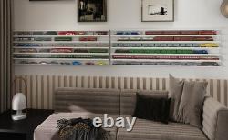 Train Display Case 58 HO N Z Car 1/64 Model Locomotive Wall Rack White Cabinet