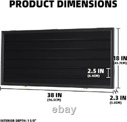 Train Display Case HO N Z Car 1/64 Model Toy Matchbox Black Wall Rack Cabinet