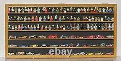 Train Display Case HO N Z Cars 1/64 Model Toy Matchbox Oak Wood Cabinet US Rack