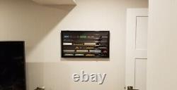 Train Display Case N Scale Black 7 Shelves Cabinet Railroad Car Locomotive Frame