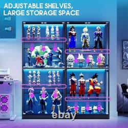 US Stock AMERLIFE 4 Tier RGB Display Cabinet Glass Shelves Collectibles