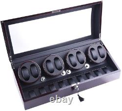 Udgtee XTELARY Luxury 4 Motor Automatic Watch Winder Display Box Case Storage