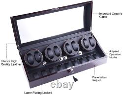 Udgtee XTELARY Luxury 4 Motor Automatic Watch Winder Display Box Case Storage