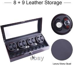 Udgtee XTELARY Luxury 4 Motor Automatic Watch Winder Display Box Case Storage