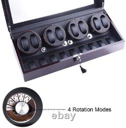 Udgtee XTELARY Luxury 4 Motor Automatic Watch Winder Display Box Case Storage