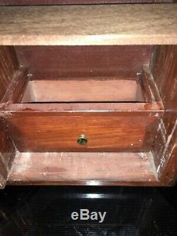 Unique Antique/vintage Wooden Handmade Country Store Counter Top Display Case