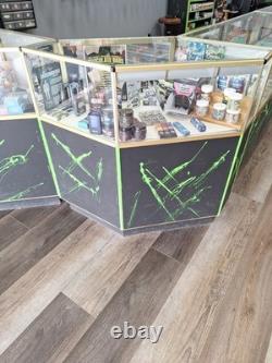 Unique L SHAPED DISPLAY Cases With Storage On Back Side