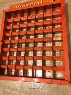 VINTAGE 1950s IMPERIAL BRASS FITTINGS HARDWARE STORE DISPLAY CASE