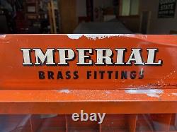 VINTAGE 1950s IMPERIAL BRASS FITTINGS METAL CABINET STORE DISPLAY CASE SIGN