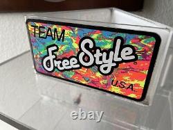 VINTAGE 90s SUNGLASSES ACRYLIC COUNTER STORE ROTATING CASE DISPLAY FREESTYLE USA