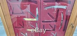 VINTAGE CASE XX POCKET KNIFE STORE DISPLAY CABINET With (7) KNIVES PRE-OWNED