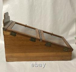 VINTAGE or ANTIQUE WOOD COUNTER TOP STORE DISPLAY CASE LOWNEY'S CHOCOLATES