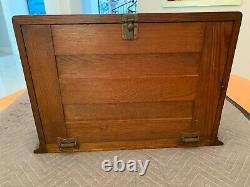 Very Nice Rare Antique Golden Oak General Store Display Case Circa 1900