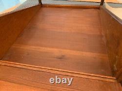 Very Nice Rare Antique Golden Oak General Store Display Case Circa 1900