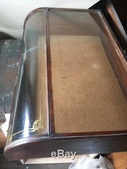 Victorian Old Antique Curved Glass Showcase/General Store Display Case Jewelry