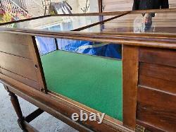 Vintage 1900 General Store Display Case on table stand 77inch long x 30inch wide