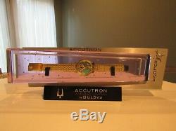 Vintage Accutron Watch by Bulova Aluminum Tuning Fork Lucite Case Store Display