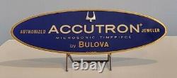 Vintage Accutron Watch by Bulova Brass Metal Jeweler's Case Store Display Sign Z