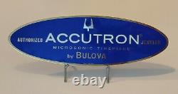 Vintage Accutron Watch by Bulova Brass Metal Jeweler's Case Store Display Sign Z