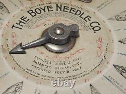 Vintage Antique 1900's Boye Needle Co Rotary Bobbins Shuttles DISPLAY Store Case