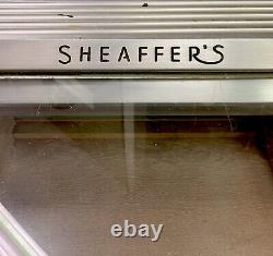 Vintage Antique Sheaffer's Glass Fountain Pen Pencil Store Display Case Cabinet