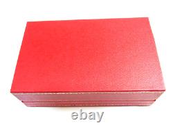 Vintage Cartier Jewelry Ring Gem Multi Display Storage Red Box Case Rare Mint