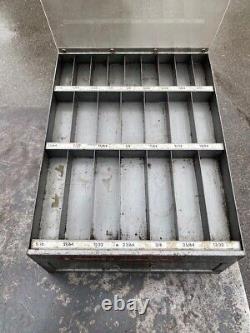 Vintage Cleveland Twist Drill Co Hardware Store Drill Bit Display Case Cabinet