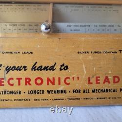 Vintage Eagle Pencil Co. Electronic Leads Store Shop Advertising Display Case