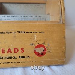 Vintage Eagle Pencil Co. Electronic Leads Store Shop Advertising Display Case