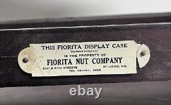 Vintage Fiorita Nuts Wood Box Glass Front Store Retail Counter Top Display Case