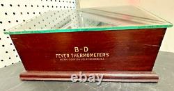 Vintage General Store Countertop Display Case B-d Fever Thermometers Drug Store