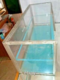 Vintage Glass Table Top Store Display Case with Lock and Key