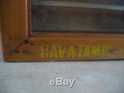 Vintage Hav-A-Tampa Cigar Wall hanging Wood & Glass Display Store Case advertisi