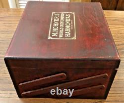 Vintage Hohner's Harmonica Countertop Display Case Music Store, Insturments Nice