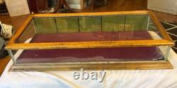Vintage Kwiksale Store Display Case, Wood & Glass, 25 X 11.5 & 4.5-5.25 Tall