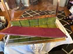 Vintage Kwiksale Store Display Case, Wood & Glass, 25 X 11.5 & 4.5-5.25 Tall
