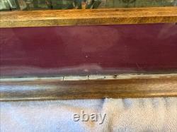 Vintage Kwiksale Store Display Case, Wood & Glass, 25 X 11.5 & 4.5-5.25 Tall