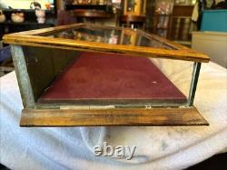 Vintage Kwiksale Store Display Case, Wood & Glass, 25 X 11.5 & 4.5-5.25 Tall