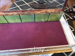 Vintage Kwiksale Store Display Case, Wood & Glass, 25 X 11.5 & 4.5-5.25 Tall