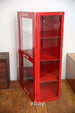 Vintage Lance Candy Jar Glass Metal Store Display Cabinet Case Original NICE