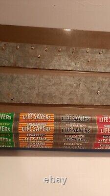 Vintage Life Savers Large 3 Tier Store Display Case Tin & Plastic 29X15X9