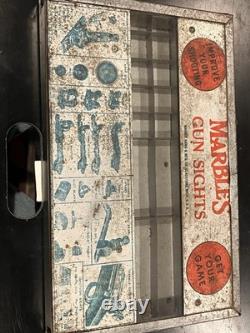 Vintage Marbles Antique Gun Store Sight Display Case Rare