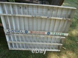 Vintage Metal Cigarette Store Display Sales Rack Case Camel Winston