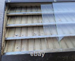 Vintage Metal J&P Coats Boilfast Mercerized Thread Store Countertop Display Case