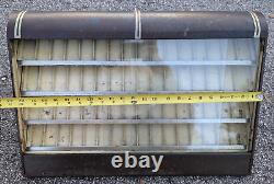 Vintage Metal J&P Coats Boilfast Mercerized Thread Store Countertop Display Case