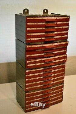 Vintage Ohmite Little Devils Resistors 20 Drawer Storage Dealer Display Case