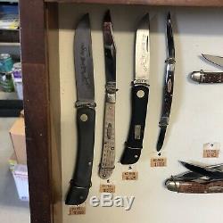 Vintage Original 1970 CASE KNIFE Store Display 34 Knives 10 Dot Collection