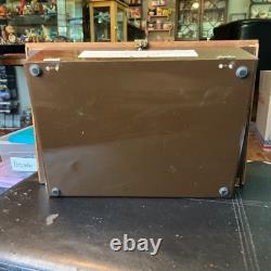 Vintage Pocket Knife Display Case With Storage Space, Wood And Thick Plastic