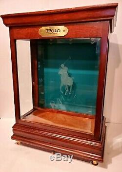 Vintage Ralph Lauren Polo Wood And Glass Small Size Store Display Case Cabinet